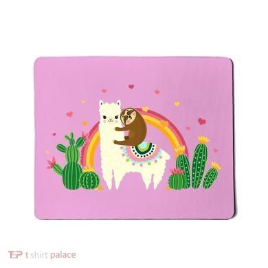 Cute Llama Sloth Love Mousepad
