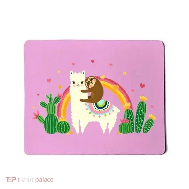 Cute Llama Sloth Love Mousepad