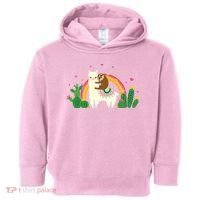 Cute Llama Sloth Love Toddler Hoodie thumb 0