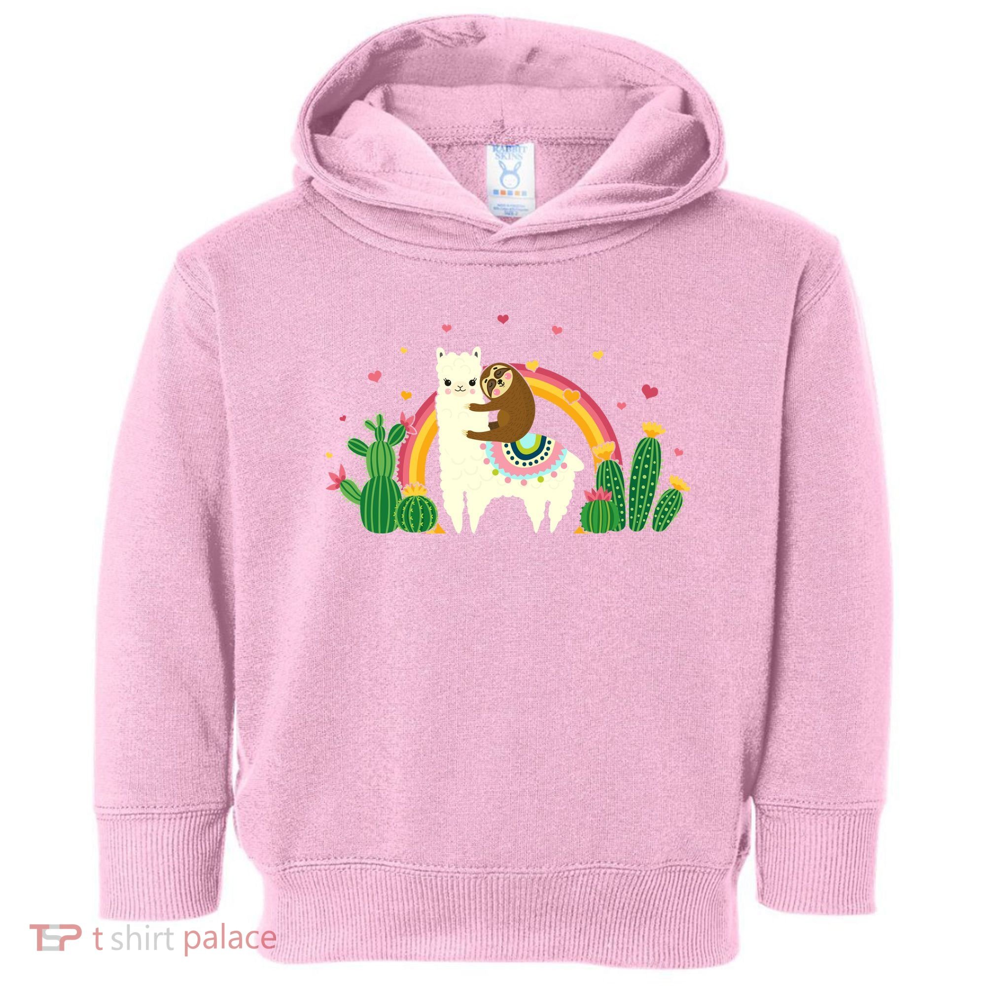 Cute Llama Sloth Love Toddler Hoodie