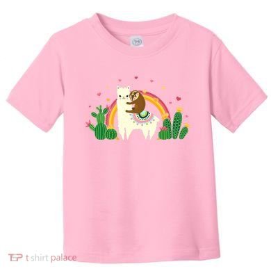 Cute Llama Sloth Love Toddler T-Shirt