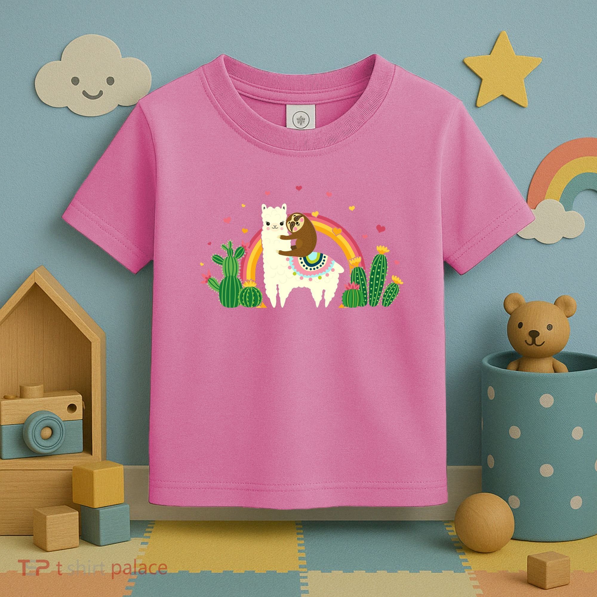 Cute Llama Sloth Love Toddler T-Shirt