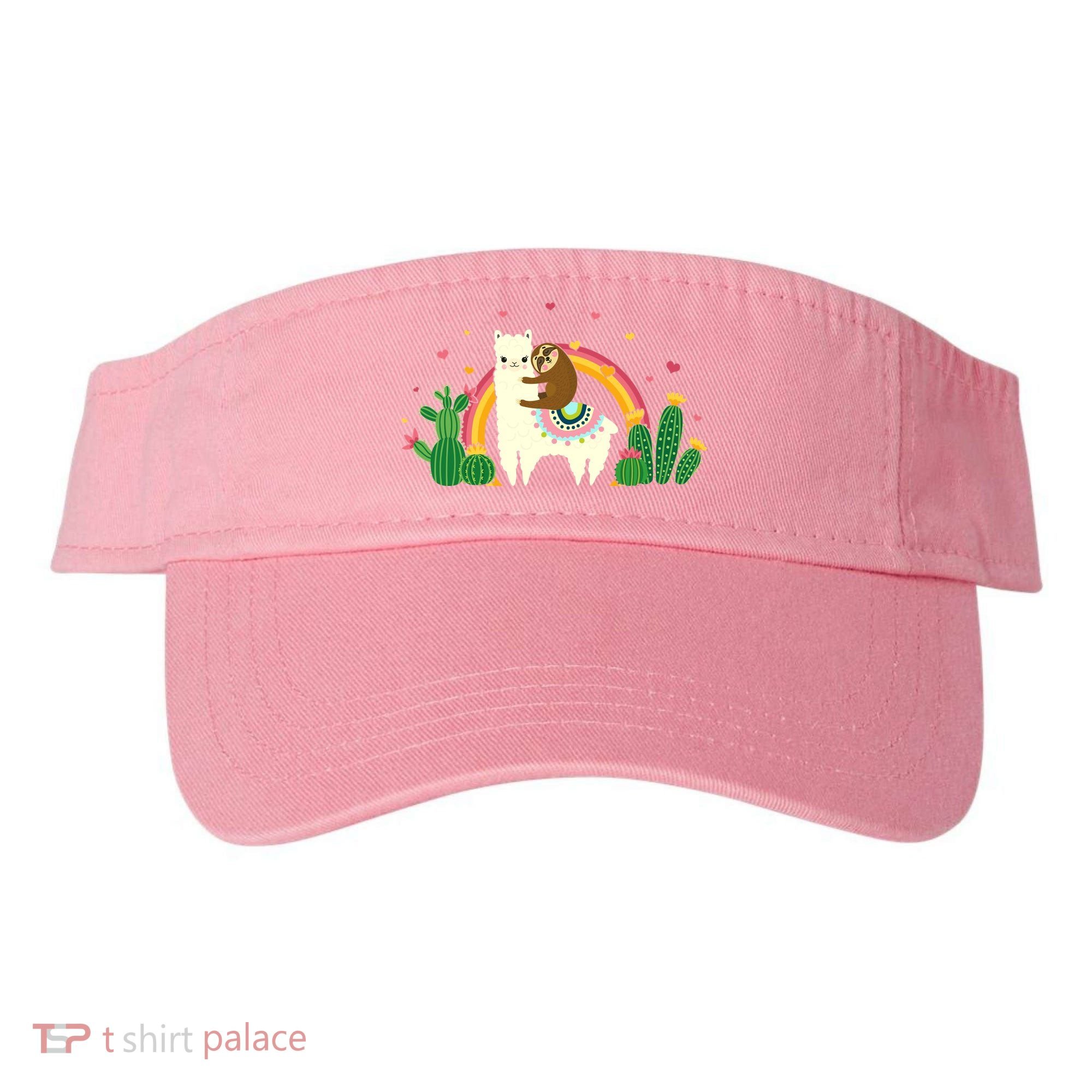 Cute Llama Sloth Love Visor