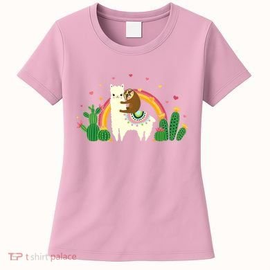 Cute Llama Sloth Love Women's T-Shirt