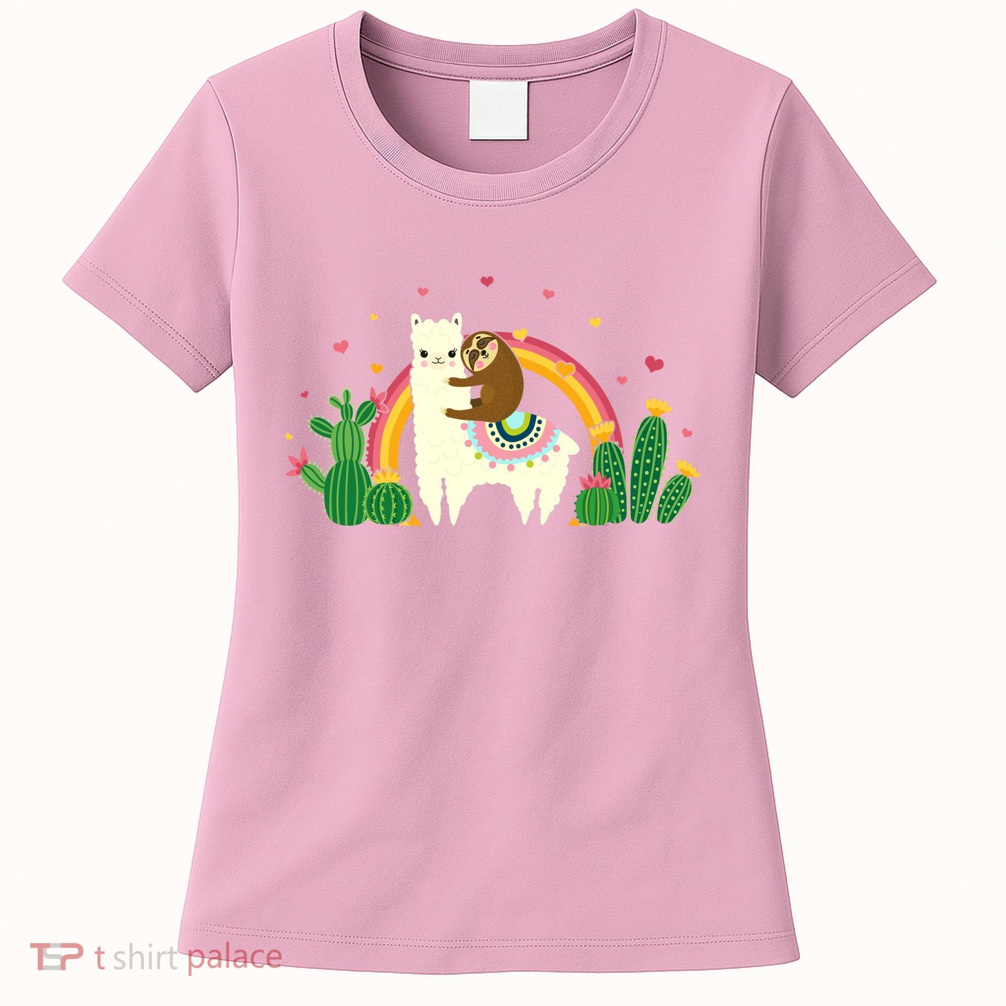 Cute Llama Sloth Love Women's T-Shirt