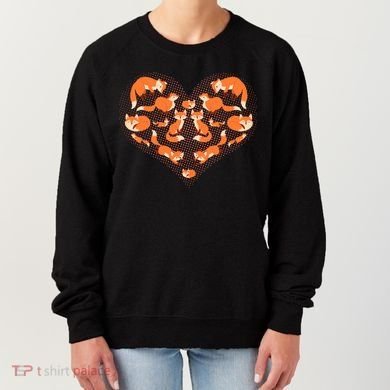 Cute Love Heart Foxes Women's Sweatshirt