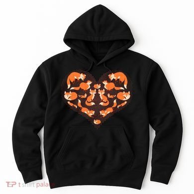 Cute Love Heart Foxes Hoodie