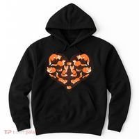 Cute Love Heart Foxes Hoodie thumb 0