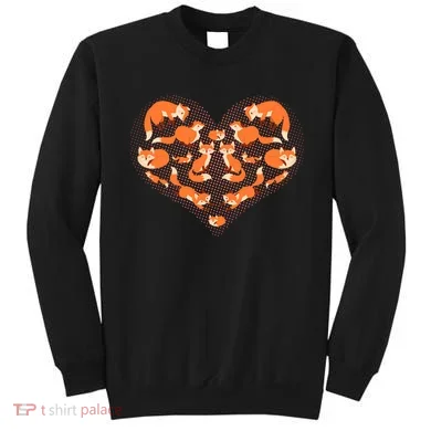 Cute Love Heart Foxes Sweatshirt