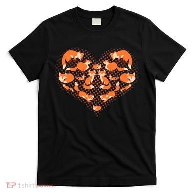 Cute Love Heart Foxes T-Shirt