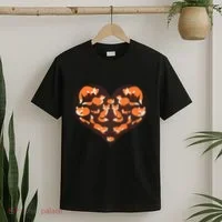 Cute Love Heart Foxes T-Shirt thumb 2