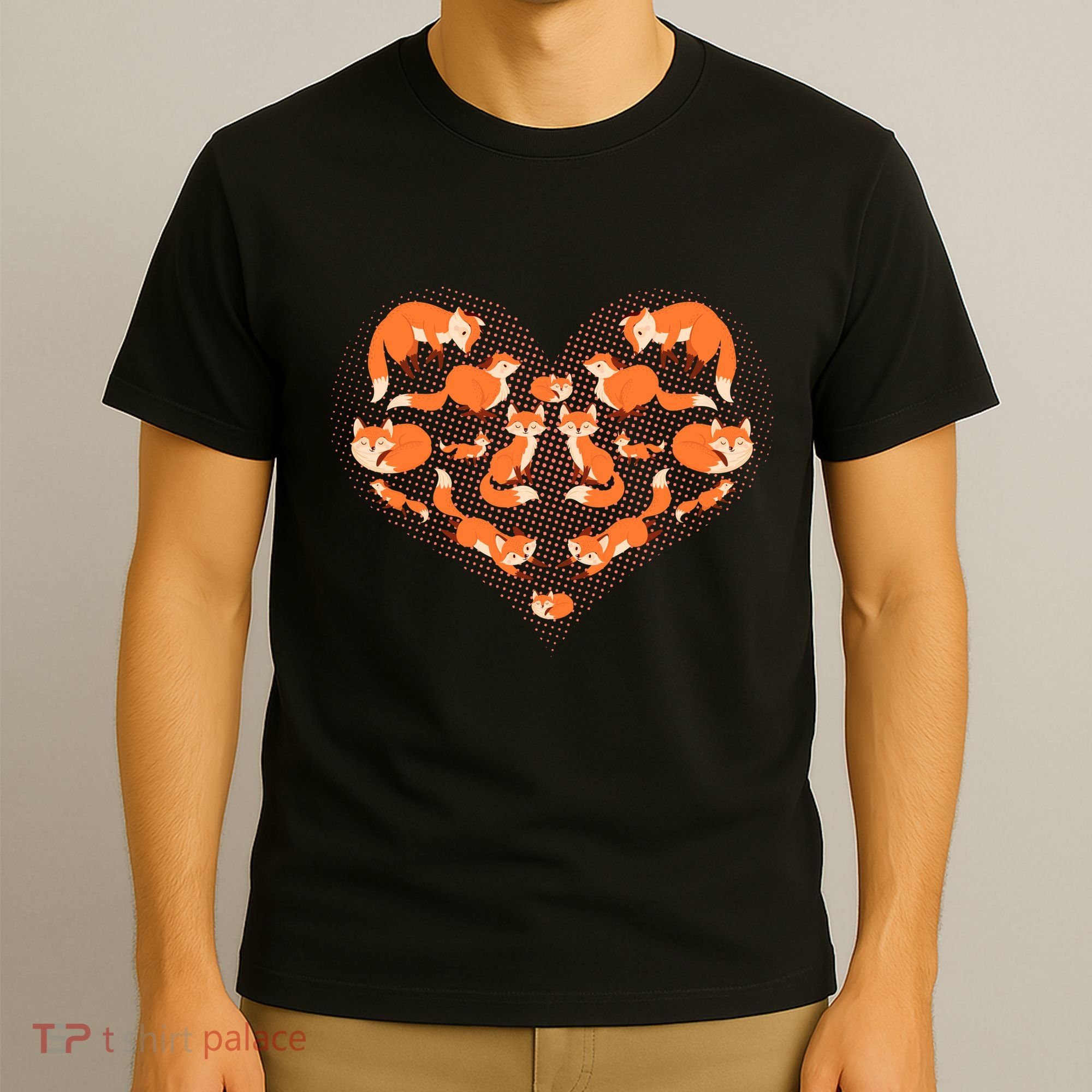Cute Love Heart Foxes T-Shirt