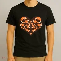 Cute Love Heart Foxes T-Shirt thumb 3