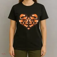 Cute Love Heart Foxes T-Shirt thumb 4