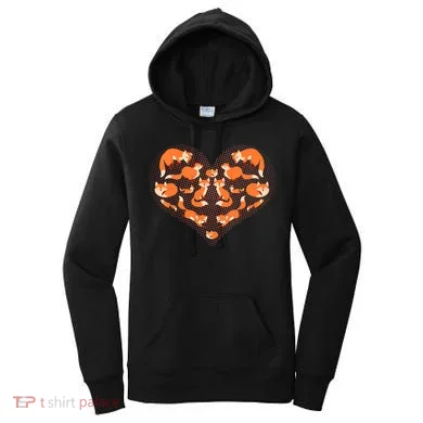Cute Love Heart Foxes Women's Hoodie