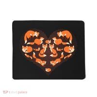 Cute Love Heart Foxes Mousepad thumb 0