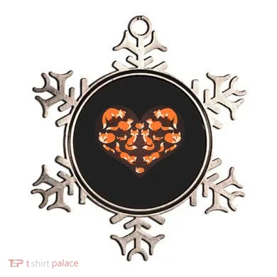 Cute Love Heart Foxes Ornament