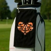 Cute Love Heart Foxes Golf Towel thumb 2