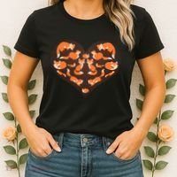 Cute Love Heart Foxes Women's T-Shirt thumb 2