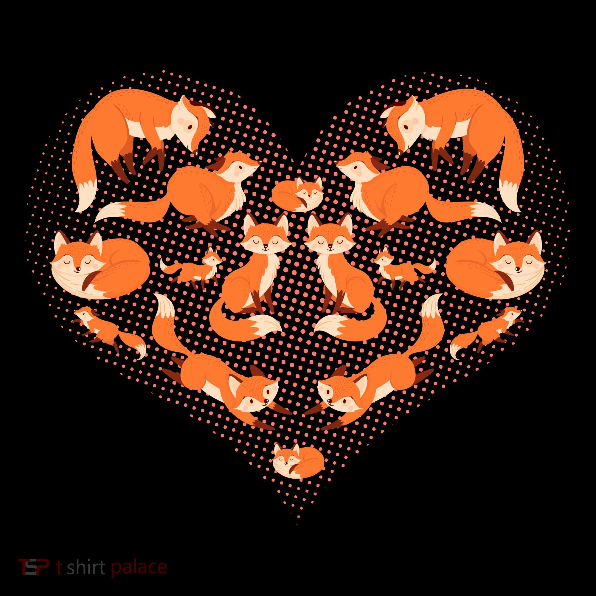 Cute Love Heart Foxes Kids Sweatshirt