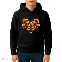 Cute Love Heart Foxes Kids Hoodie thumb 4