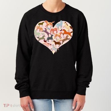 Cute Love Heart Horses Women's Sweatshirt