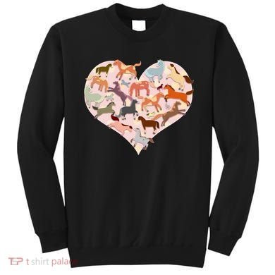 Cute Love Heart Horses Sweatshirt