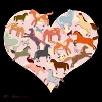 Cute Love Heart Horses Backpack thumb 2
