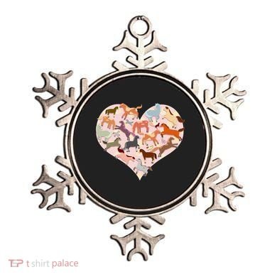 Cute Love Heart Horses Ornament