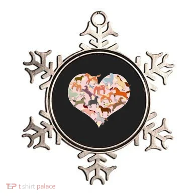 Cute Love Heart Horses Ornament