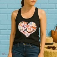 Cute Love Heart Horses Women's Tank Top thumb 2