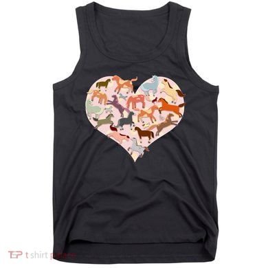 Cute Love Heart Horses Tank Top