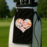 Cute Love Heart Horses Golf Towel thumb 2