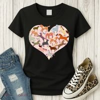Cute Love Heart Horses Women's T-Shirt thumb 3