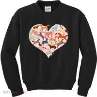 Cute Love Heart Horses Kids Sweatshirt thumb 0