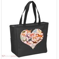 Cute Love Heart Horses Tote Bag thumb 2