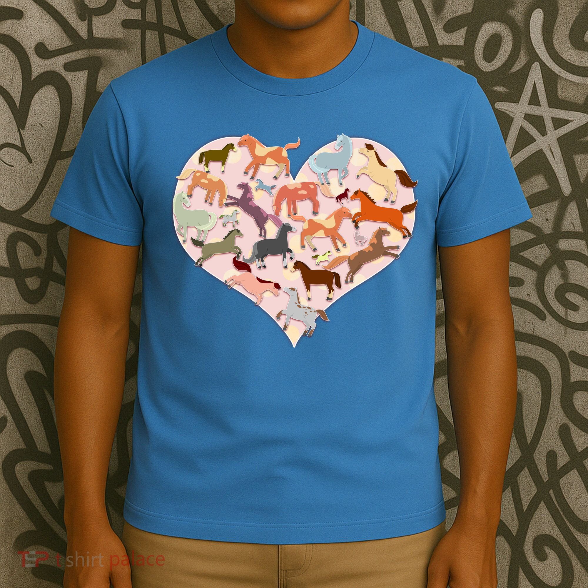 Cute Love Heart Horses T-Shirt
