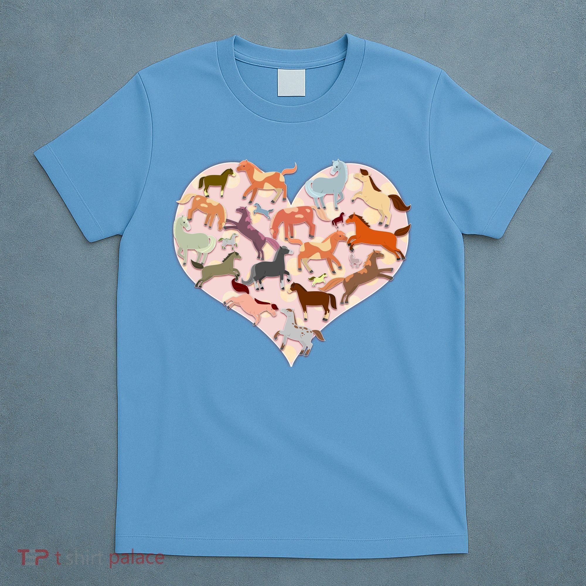 Cute Love Heart Horses T-Shirt