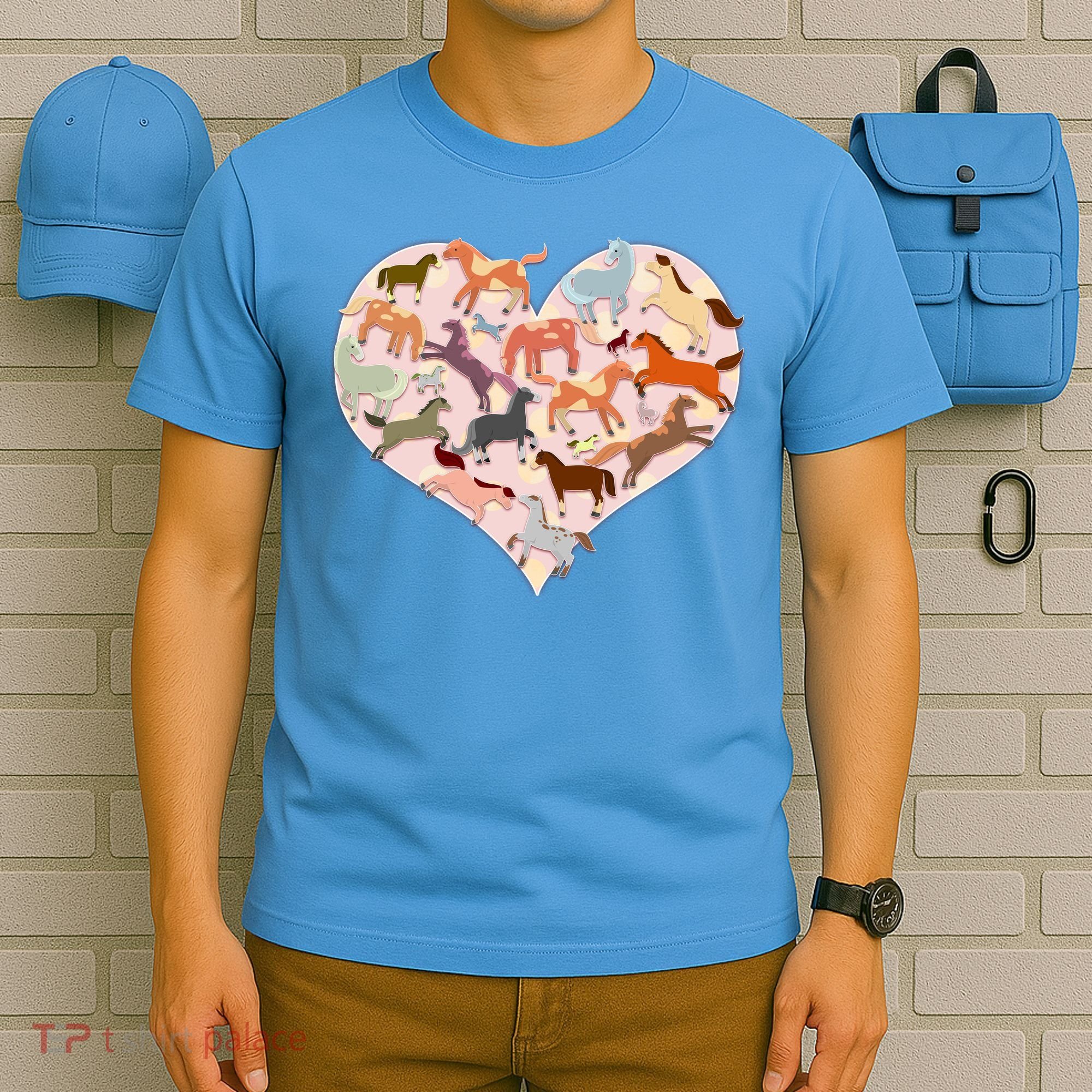 Cute Love Heart Horses T-Shirt