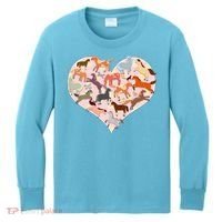 Cute Love Heart Horses Kids Long Sleeve Shirt thumb 0