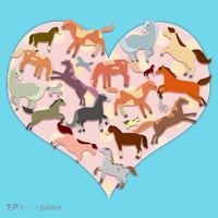 Cute Love Heart Horses Kids T-Shirt thumb 4