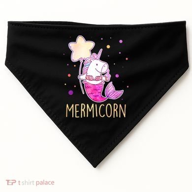 Cute Magical Mermicorn Unicorn Mermaid USA-Made Doggie Bandana