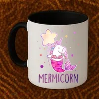 Cute Magical Mermicorn Unicorn Mermaid Coffee Mug thumb 2