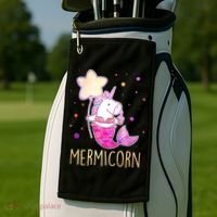 Cute Magical Mermicorn Unicorn Mermaid Golf Towel thumb 2