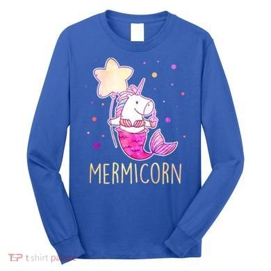 Cute Magical Mermicorn Unicorn Mermaid Long Sleeve Shirt