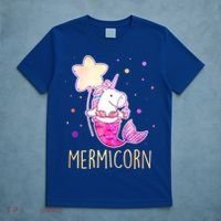 Cute Magical Mermicorn Unicorn Mermaid T-Shirt thumb 5