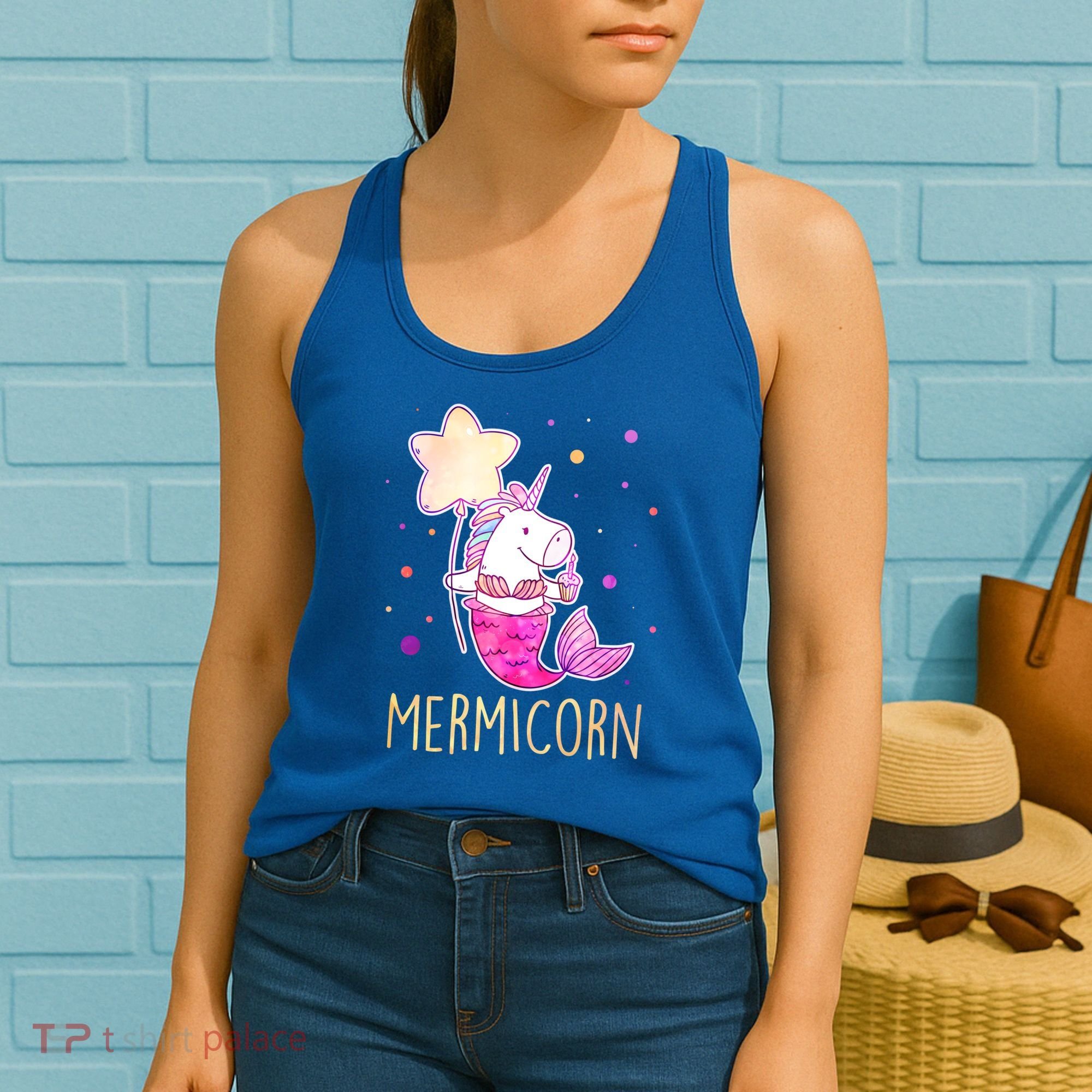 Cute Magical Mermicorn Unicorn Mermaid Women's Tank Top