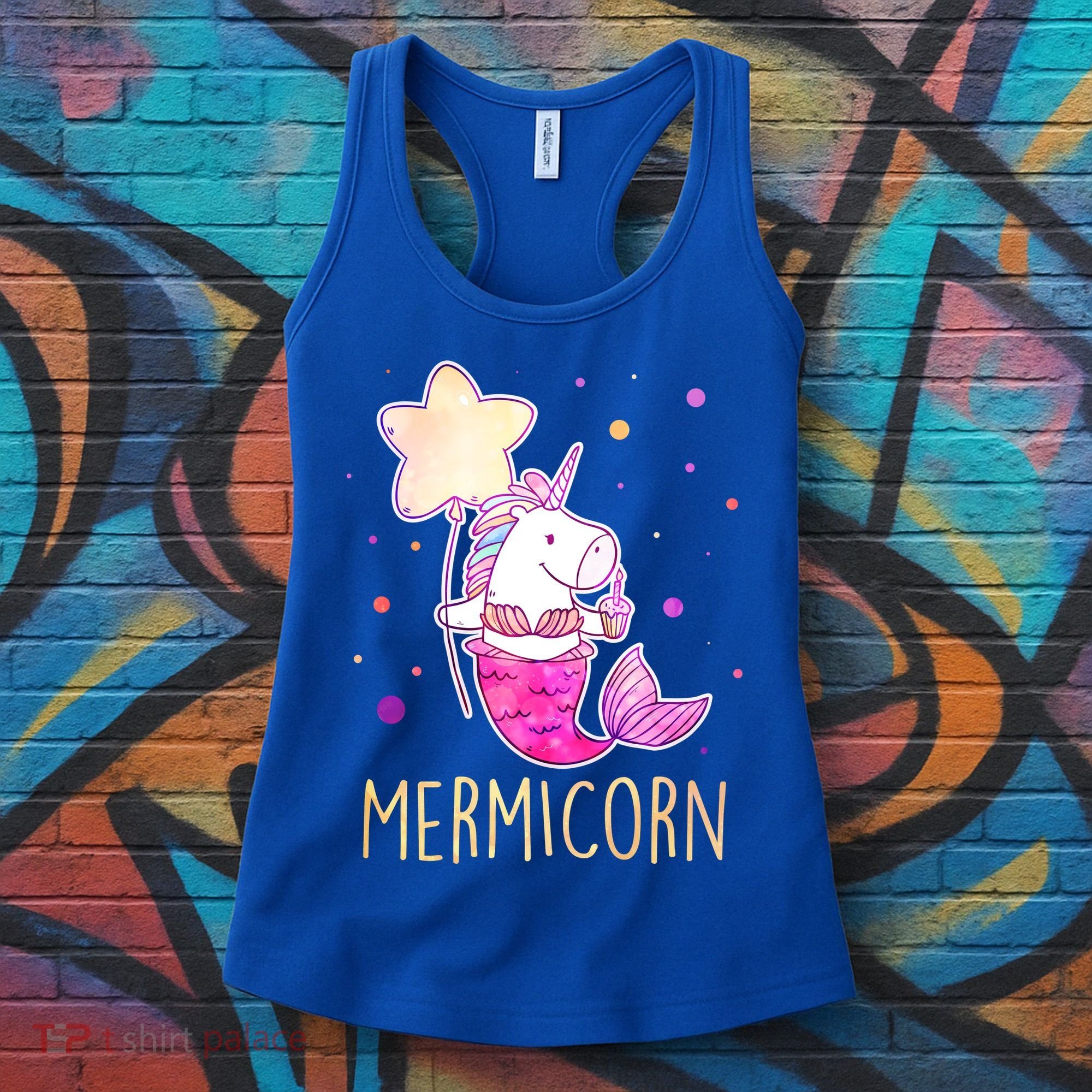 Cute Magical Mermicorn Unicorn Mermaid Women's Tank Top
