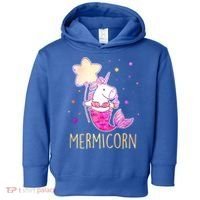 Cute Magical Mermicorn Unicorn Mermaid Toddler Hoodie thumb 0