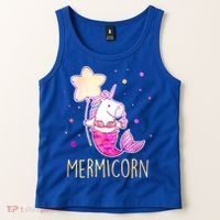 Cute Magical Mermicorn Unicorn Mermaid Tank Top thumb 2